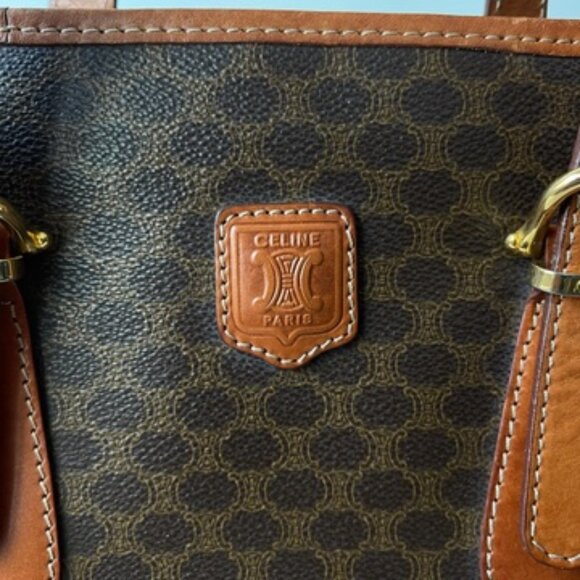 Celine Macadam Leather Tote Bag - Picture 4 of 12